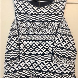 Fun, textured geo pattern summer Monteau dress